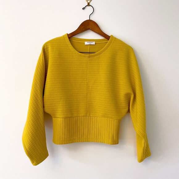 Aritizia Babaton Yellow Textured Blouse, Size Small - Picture 1 of 5